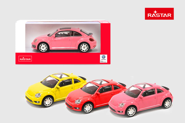 Mini VW Beetle- 1:43 Die Cast Car - Yellow