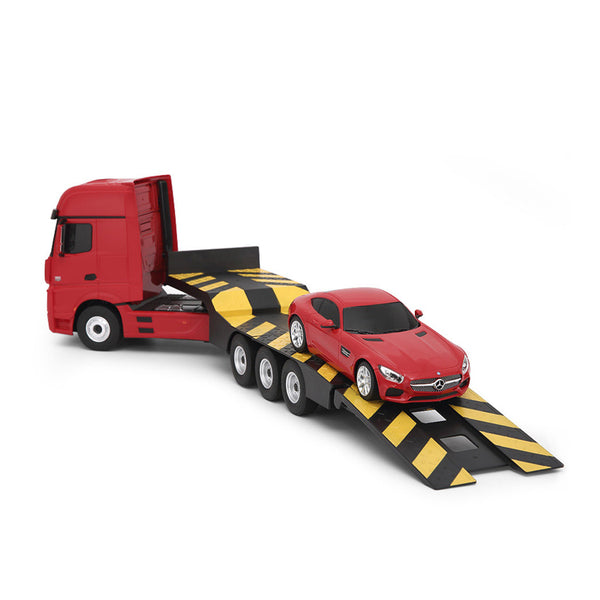 2 in 1 Mercedes Benz Truck and 1:24 Mercedes Benz GT R/C Combo Set - Red