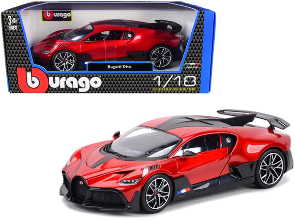 Bugatti Divo Red Bburago 1/18 Full Scale Die Cast Model Car