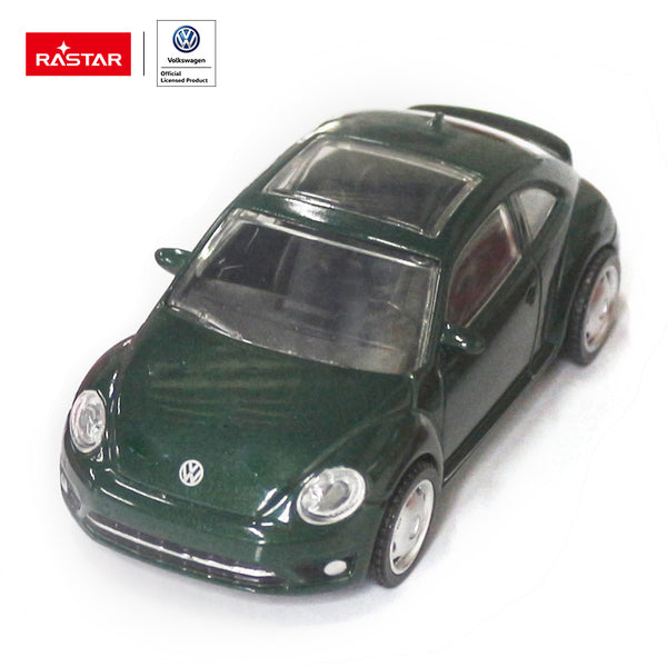 Mini VW Beetle- 1:43 Die Cast Car - Dk. Green