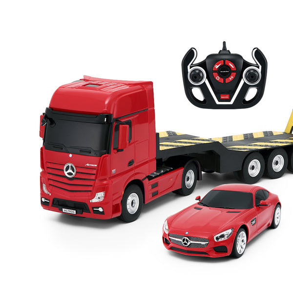 2 in 1 Mercedes Benz Truck and 1:24 Mercedes Benz GT R/C Combo Set - Red