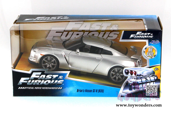 Fast and Furious Nissan Skyline 2009 GT-R35 Silver- 1:24 Die-Cast